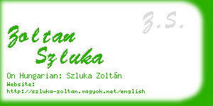 zoltan szluka business card